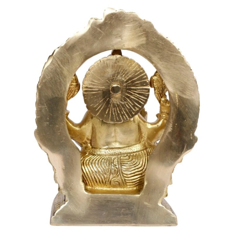 Vinayak Ganpati Sitting Statue – Brass Ganesha Idol - Image 3