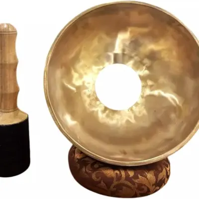 8inches Knee Singing Bowl, Tibetan Hole Singing Bowl
