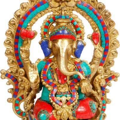 Brass Big Mangalkari Ganesha Bhagwan for Home Entrance Decor, Gift Height 15 Inches